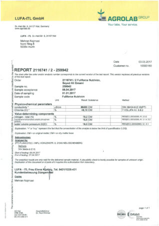 Agrolab Nutrivium Fertilizers Approval